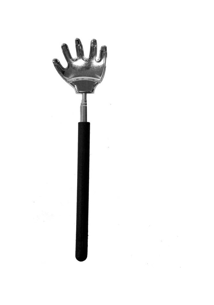 DAISO Extendable Back Scratcher | Black & Silver | Telescopic Back Scratching Tool for Easy Reach - Image 1